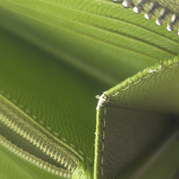 Coach Green Pebbled Leather Wallet - Picture 11 of 15